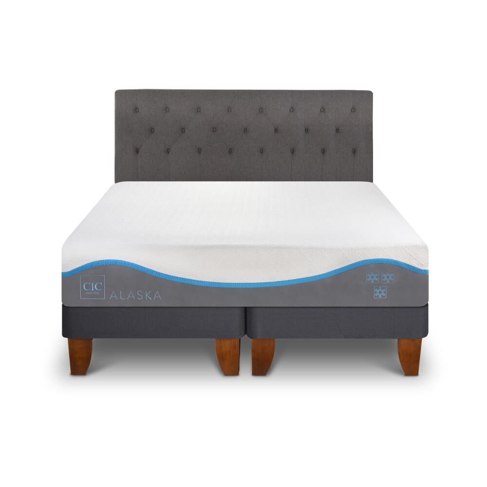 Cama Europea Cic Alaska / King / Base Dividida + Respaldo image number 0.0