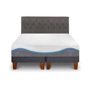 Cama Europea Cic Alaska / King / Base Dividida + Respaldo