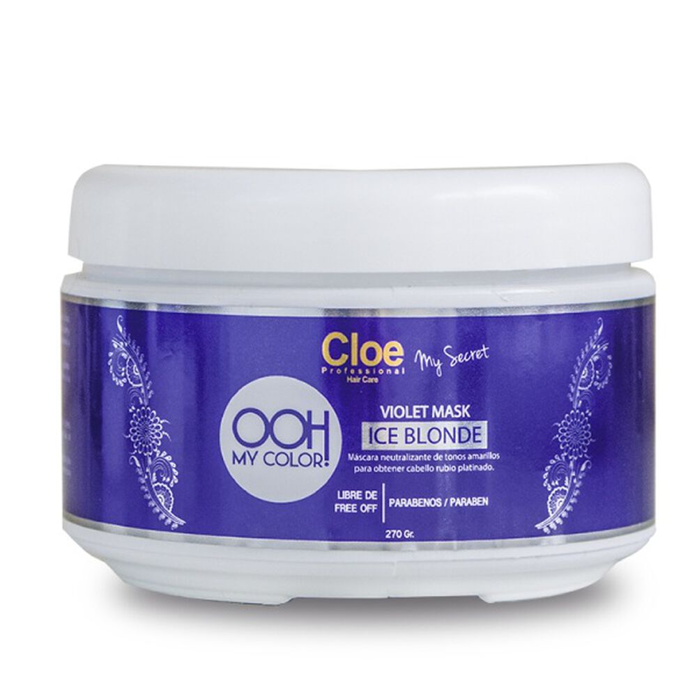 Máscara Ooh My Color Violet Ice Blonde Cloe 270gr image number 0.0