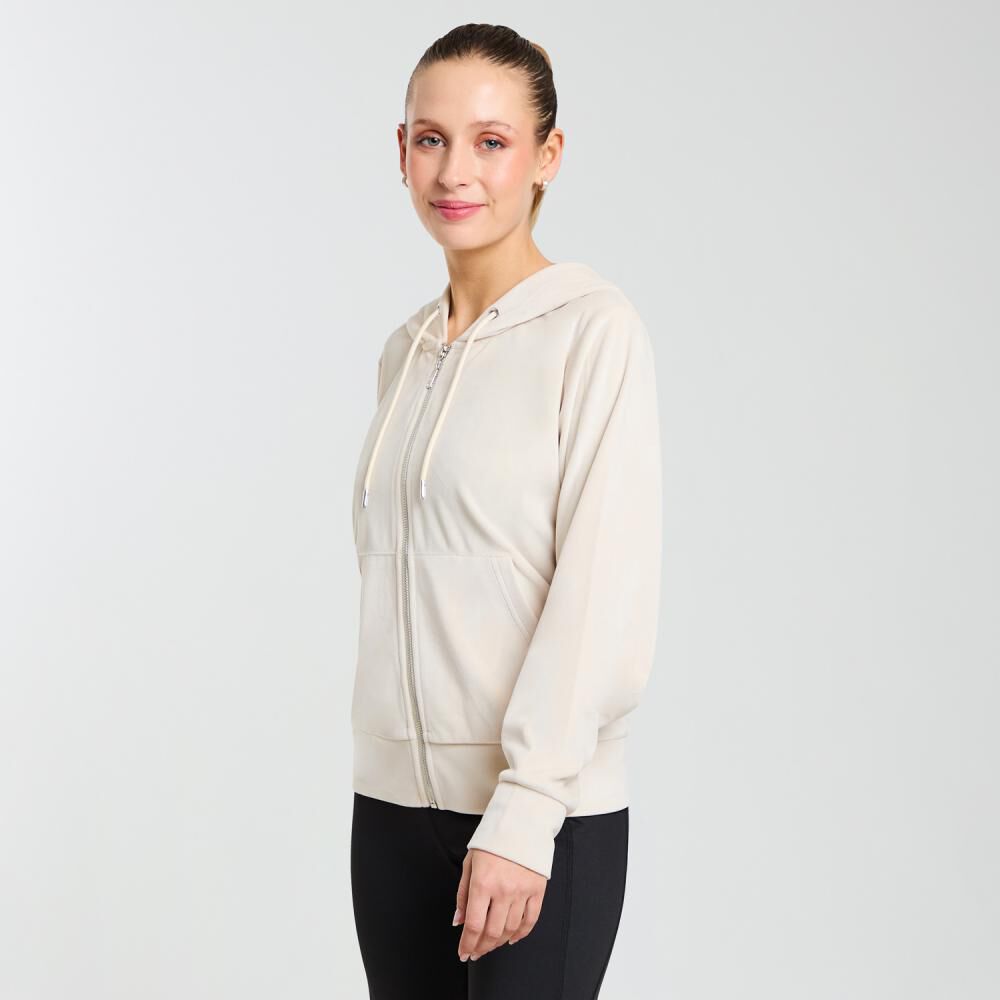 Polerón Deportivo Full Zipper Cuello Redondo Con Capucha Mujer Wetland image number 2.0