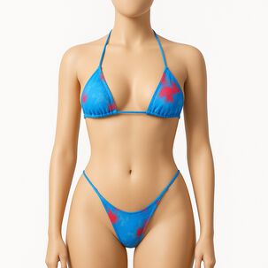 Traje Ba&ntilde;o Bikini Micro Tri&aacute;ngulo Con Estampado Muy Sexi