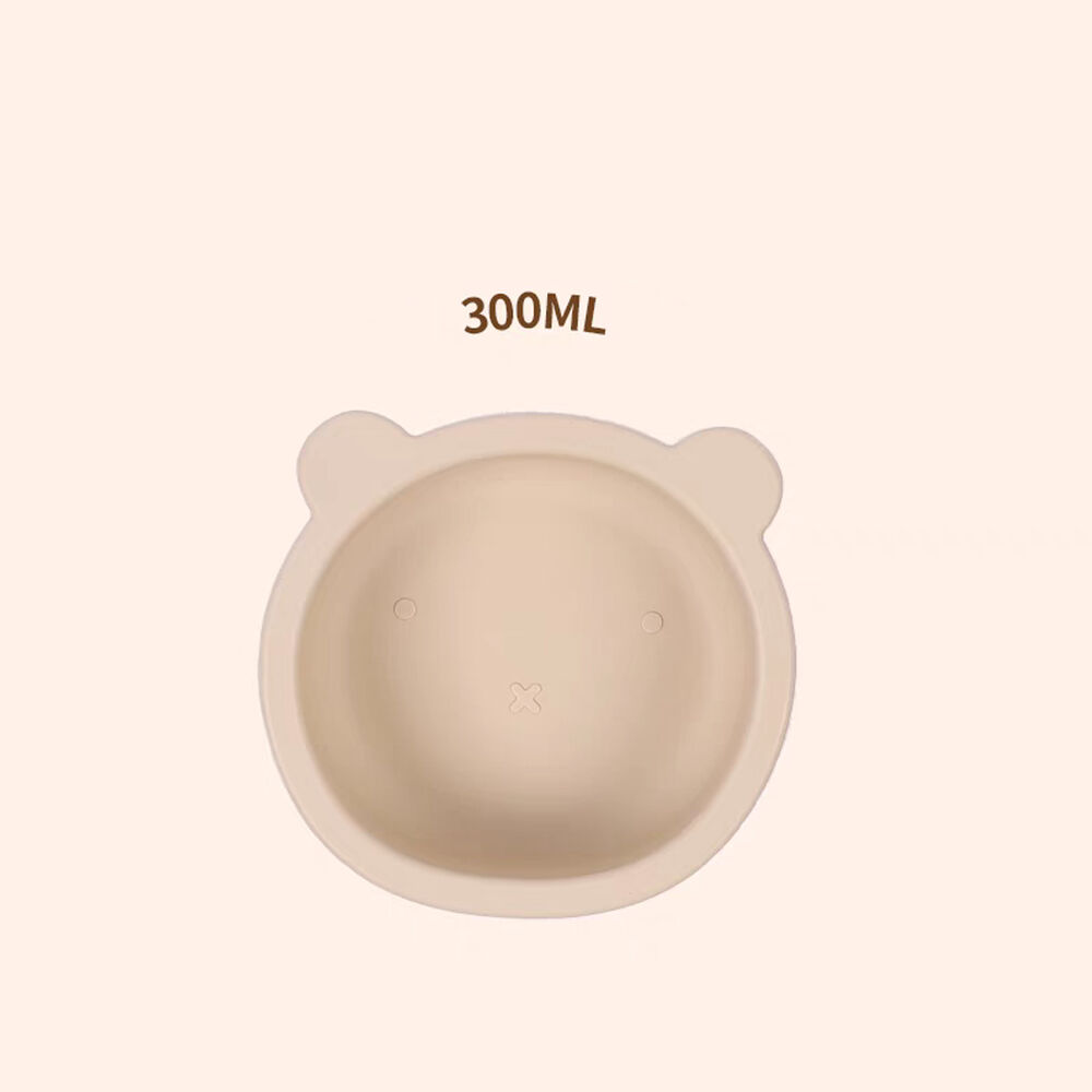 Set De Alimentación Silicona Platos Bebe 5 Piezas Beige image number 2.0