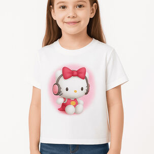 Polera Infantil Rosada Estampado Personaje