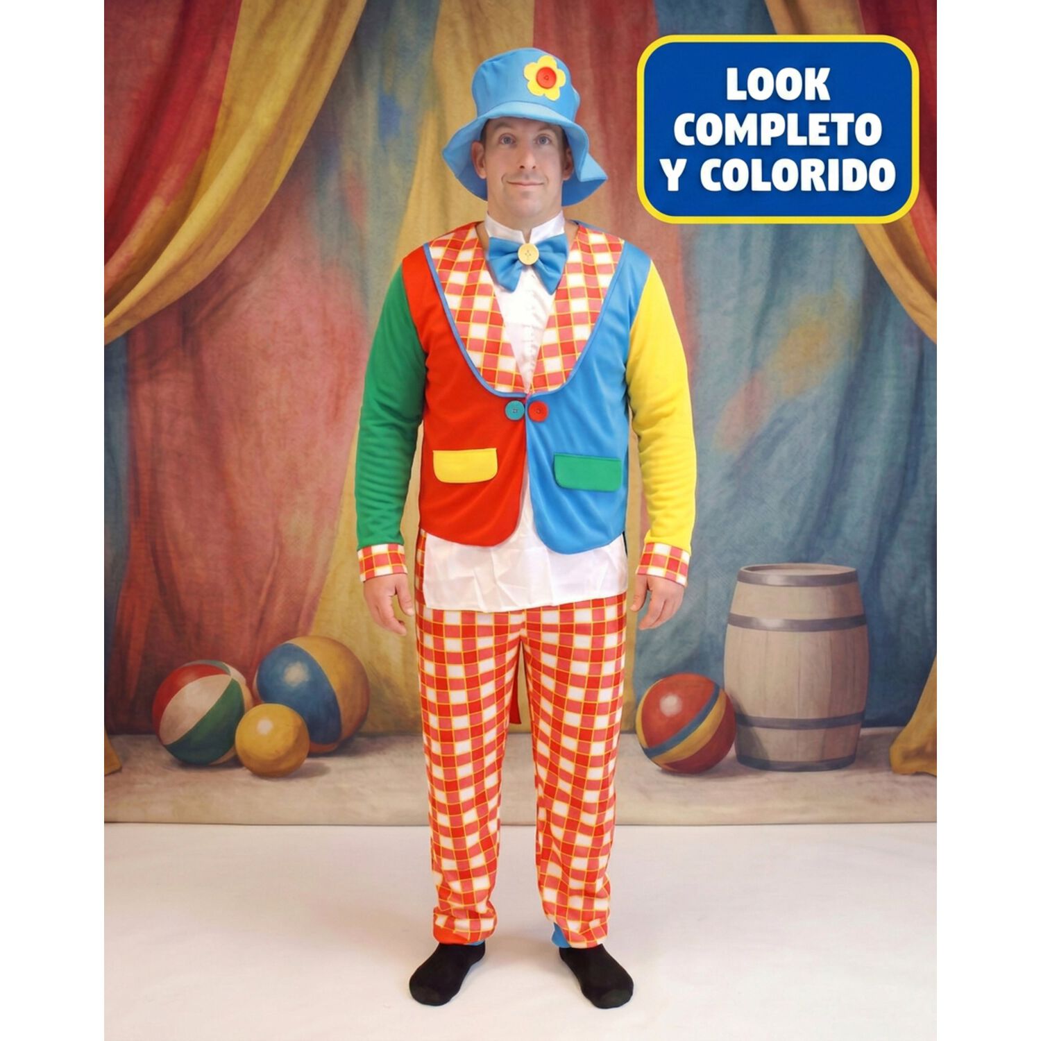 Disfraz Cosplay Payaso Bufon Adulto image number 2.0