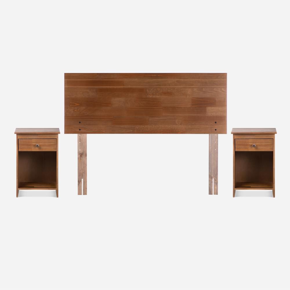 Cama Europea Rosen New Style 4 Plus / 2 Plazas / Base Dividida + Set De Maderas Tabor Caramelo image number 2.0