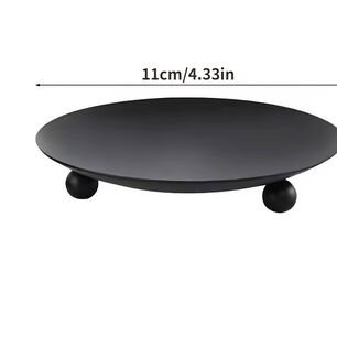 Portavela De Metal 11x2 Cm Negro