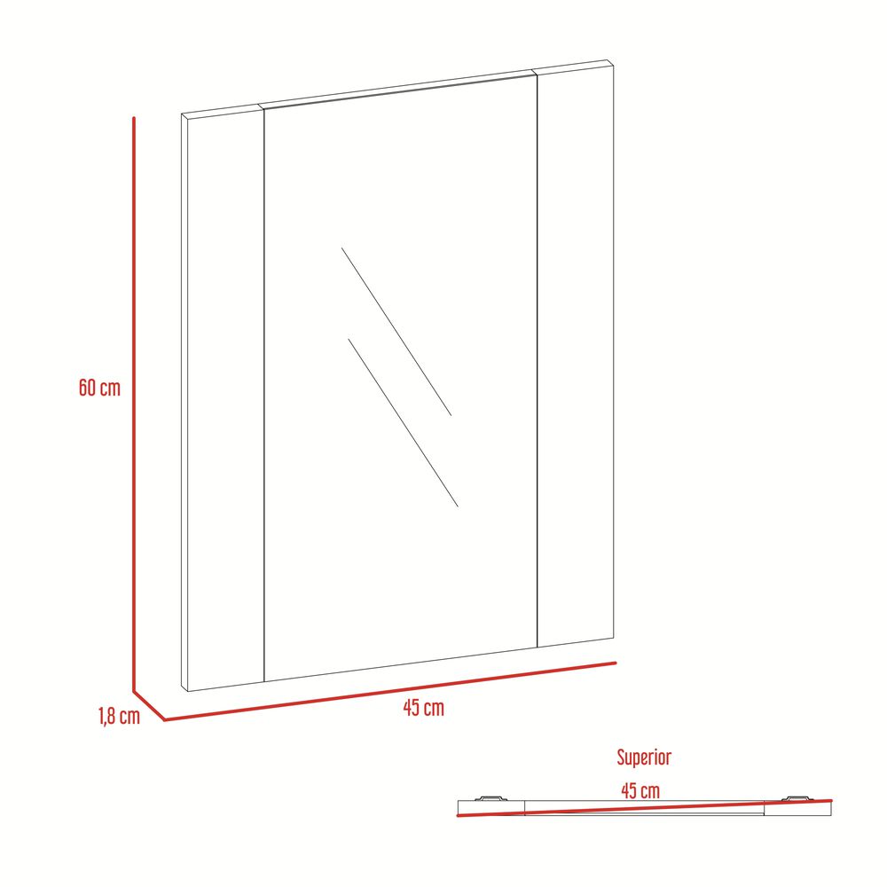 Espejo Rectangular Fm-077 130x45x1,10 image number 3.0