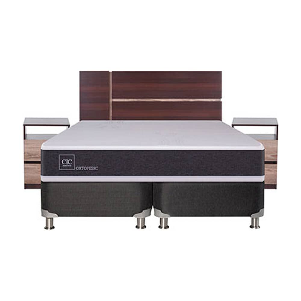 Box Spring Cic New Ortopedic B5 / King / Base Dividida + Set De Maderas image number 5.0