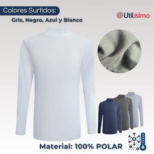 Pack 3 Camisetas Polera Beatle Polar Ni&ntilde;o Primera Capa Manga Larga Surtido
