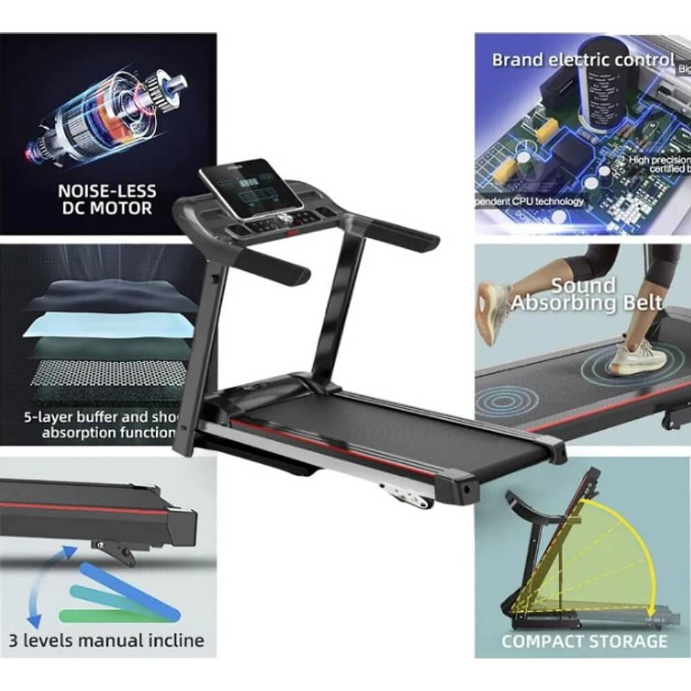 Trotadora El&eacute;ctrica Yepsport 2.5 Hp Plegable Bluetooth image number 4.0