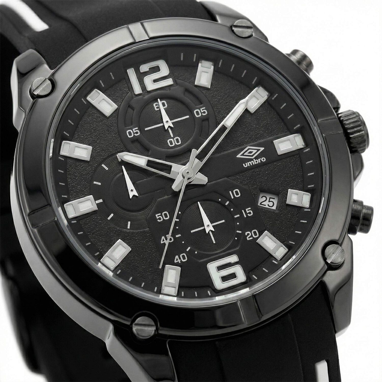 Reloj An&aacute;logo Hombre Umbro Plus Negro/ Blanco Umbp-1500-89 image number 4.0