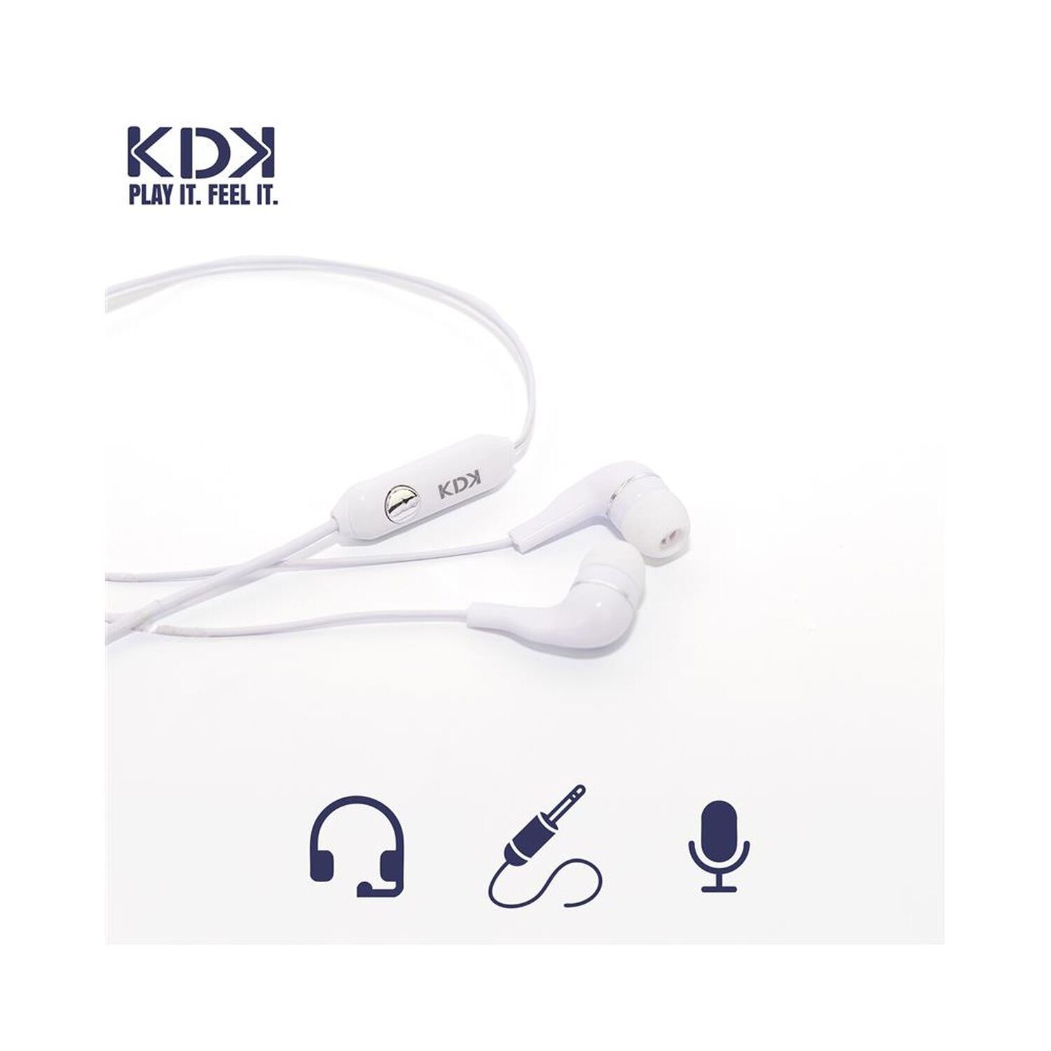 Audifonos Con Cable Kdk Line Tipo Jack 3.5mm. image number 3.0