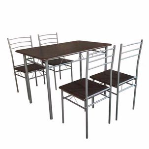 Juego De Comedor 4p Verona Silver 74x70x110 Cm