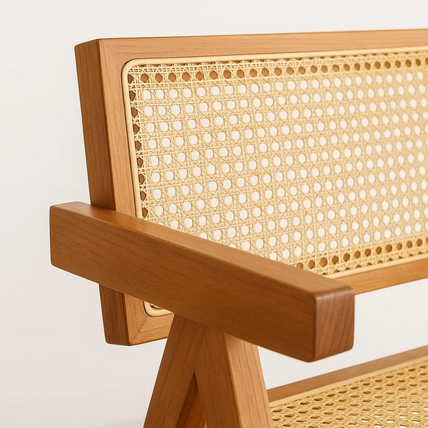 Silla Sitial Butaca Chandigarh Madera Rattan Natural image number 5.0
