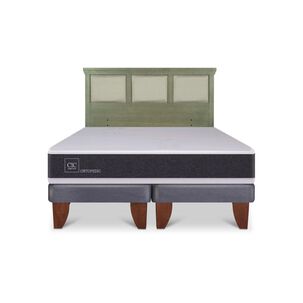 Cama Europea Cic Ortopedic / King / Base Dividida + Respaldo