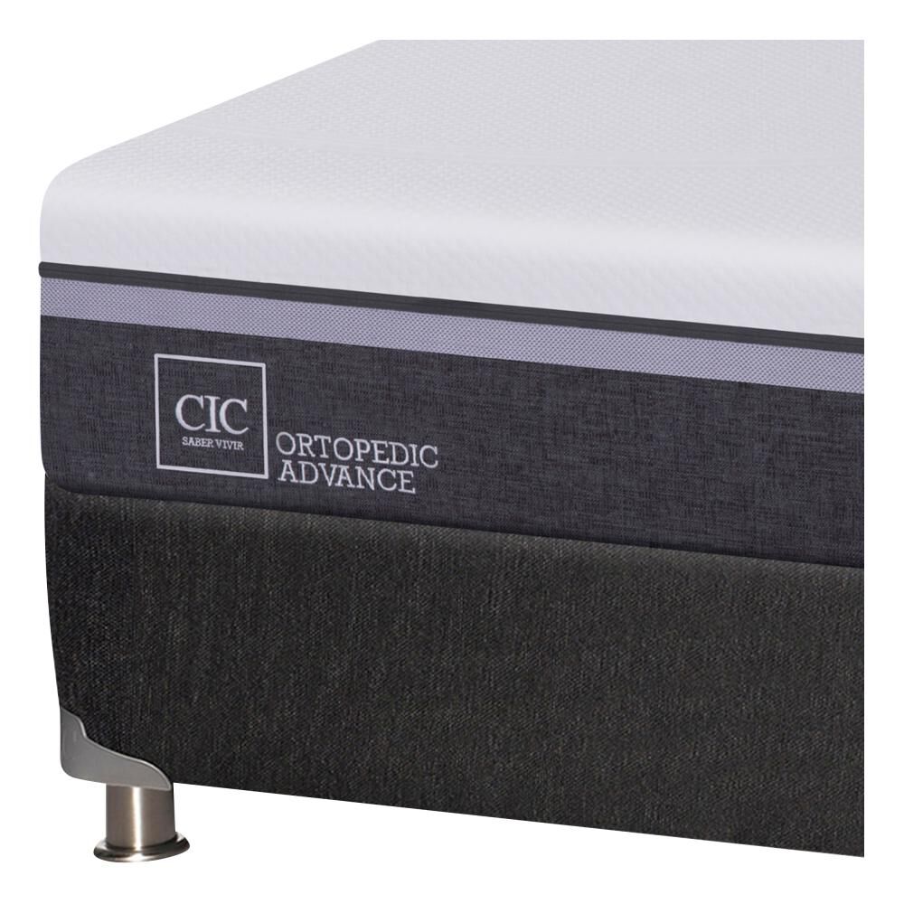 Box Spring Cic Ortopedic Advance B5 / 2 Plazas / Base Normal + Set de Maderas Legno image number 4.0