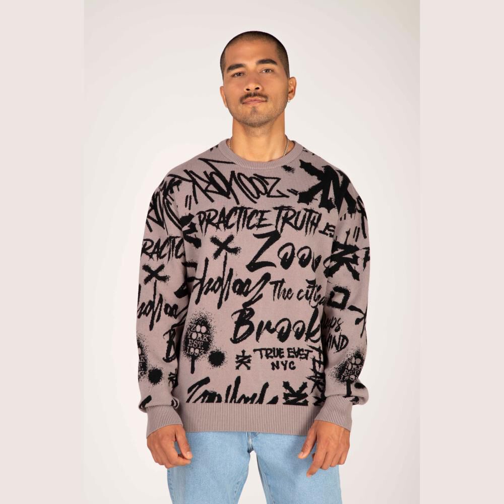 Sweater Gang Estampado Cuello Redondo Hombre Zoo York