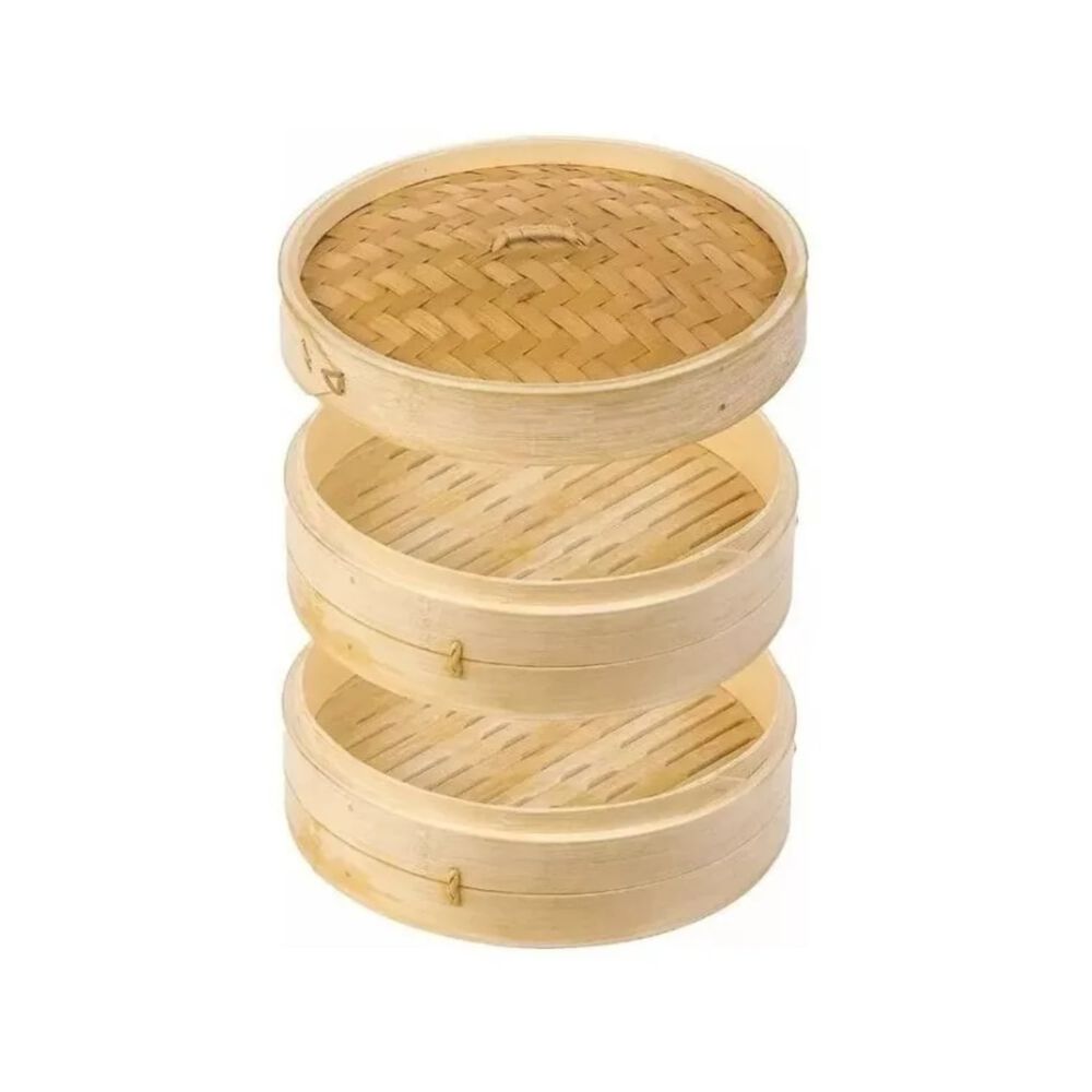 Vaporera De Bambú De 2 Niveles 20cm image number 1.0