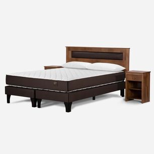 Cama Europea Rosen Ergo T / King / Base Dividida + Set De Maderas Ferrara + Almohada Light