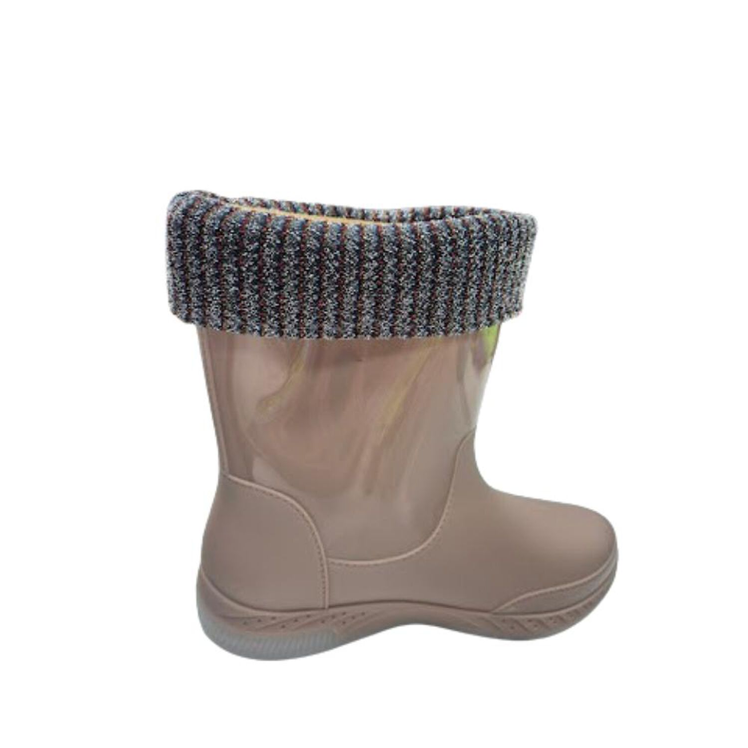 Bota De Lluvia Mujer Beige image number 1.0