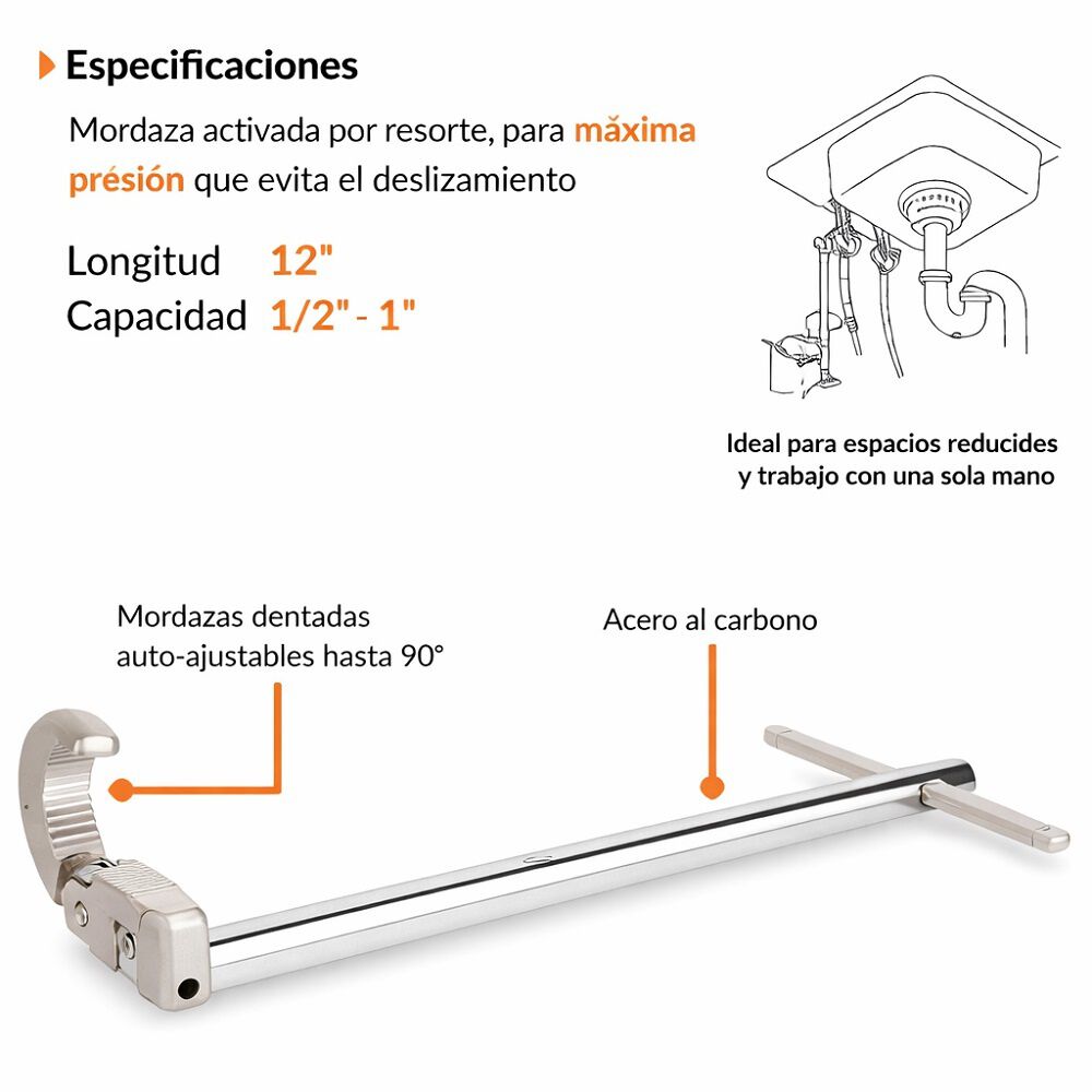 Llave Gasfiter 12 Truper Profesional image number 4.0