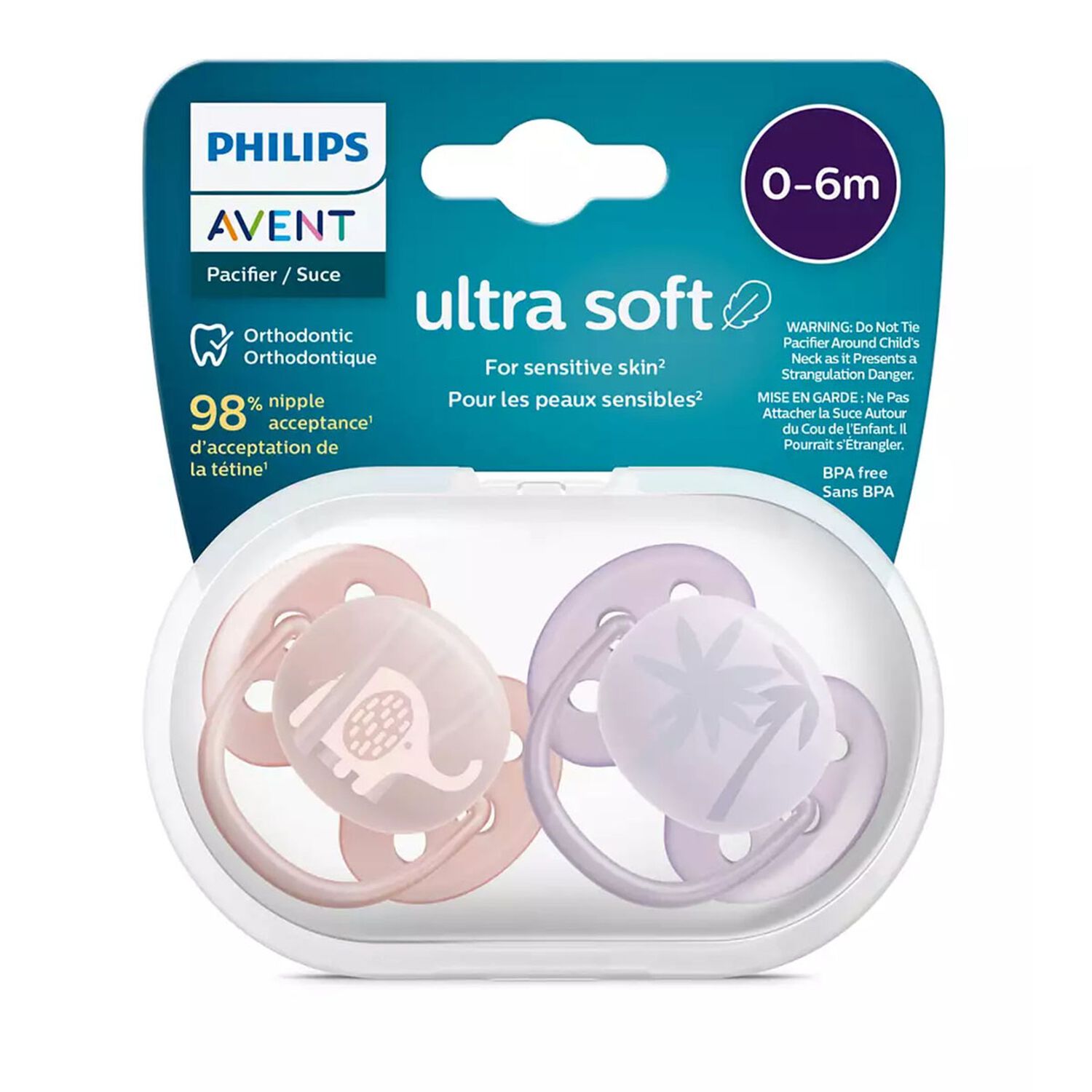 Chupete Philips Avent Ultra Soft Scf091/09 X2u 0-6 Meses image number 2.0