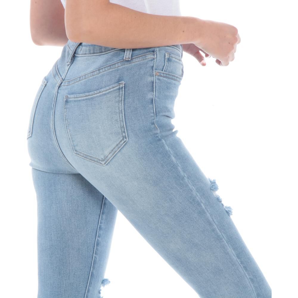 Jeans Basta Deflecada Tiro Alto Flare Crop Mujer Wados image number 3.0
