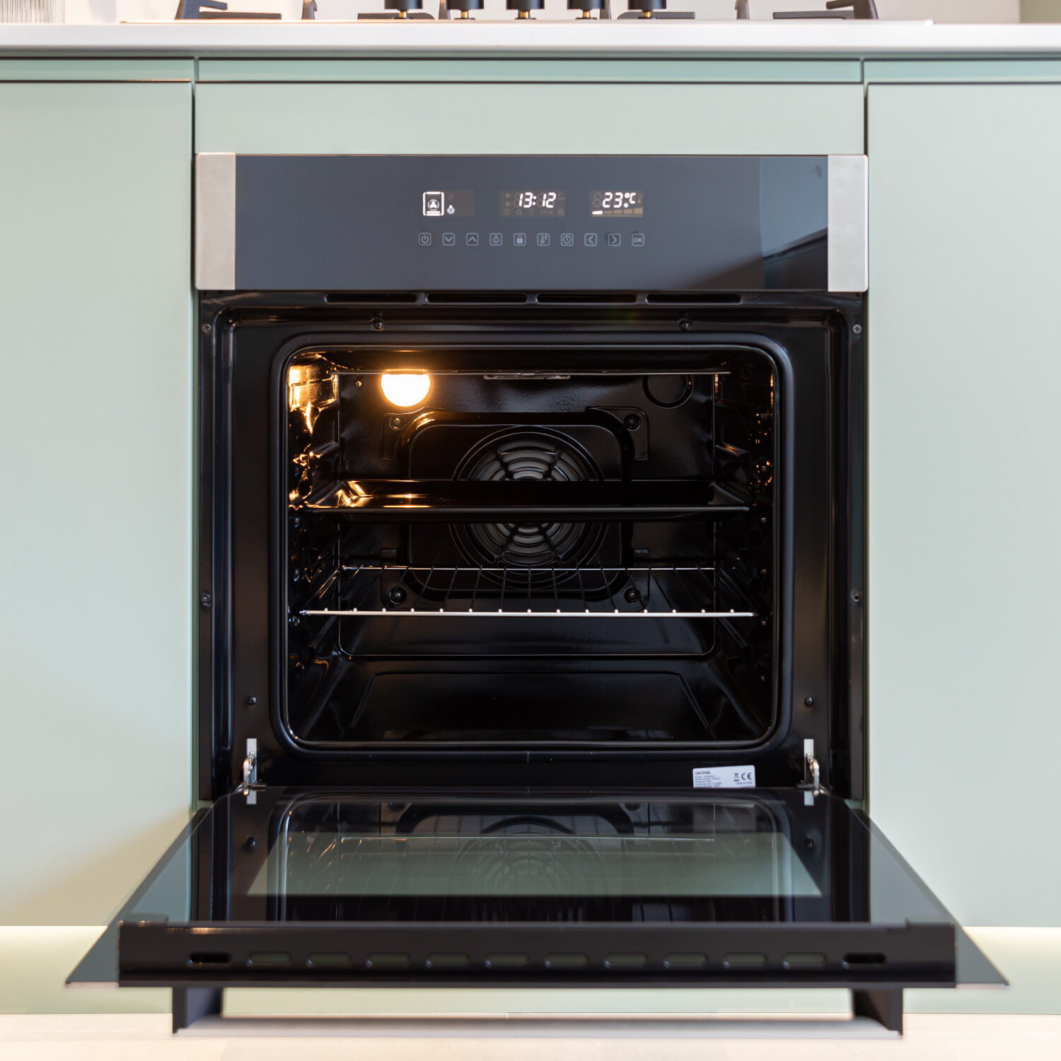 Horno El&eacute;ctrico Empotrable Grner Inox Touch Triple Vidrio 10f 60l image number 1.0