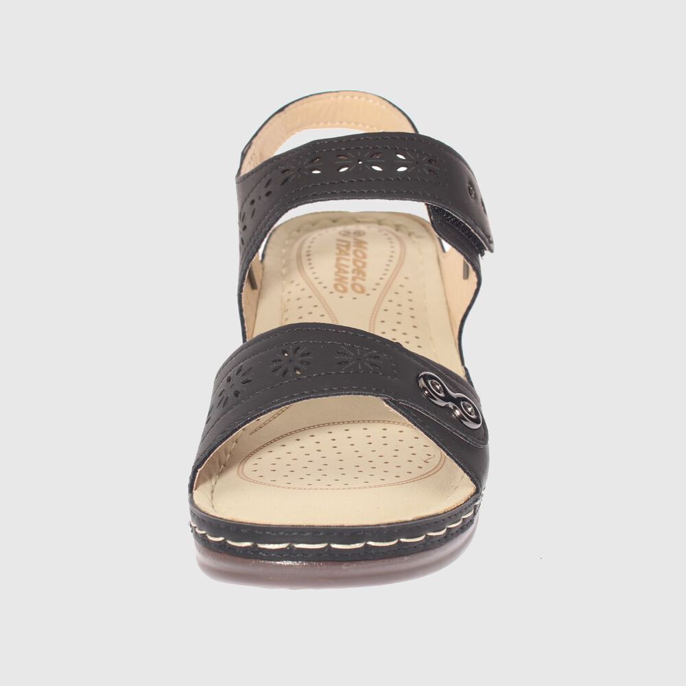 Sandalia Confort Negro Modelo Italiano Art. 5ask76613black image number 2.0