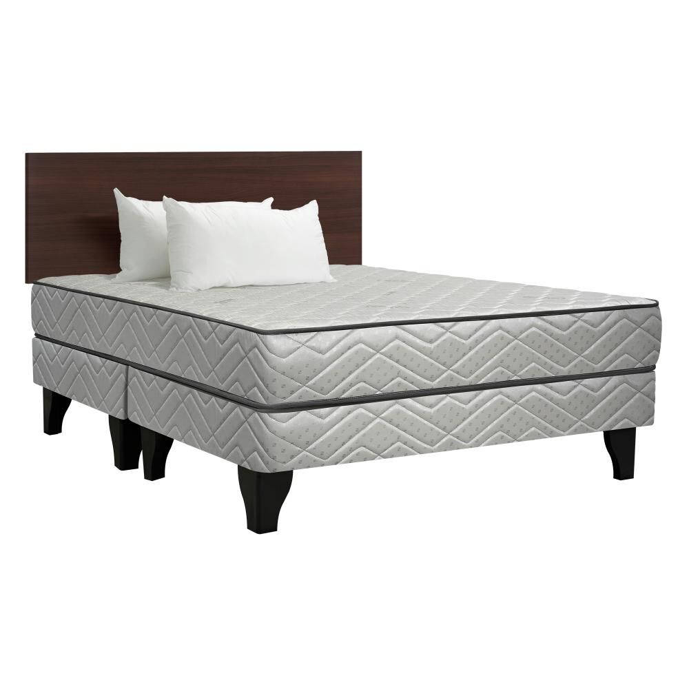 Cama Europea Celta Cadiz / 2 Plazas / Base Dividida + Respaldo + Almohada image number 0.0