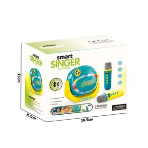 Juguete Microfono Karaoke Bluetooth Luces Ni&ntilde;o Ni&ntilde;a Azul