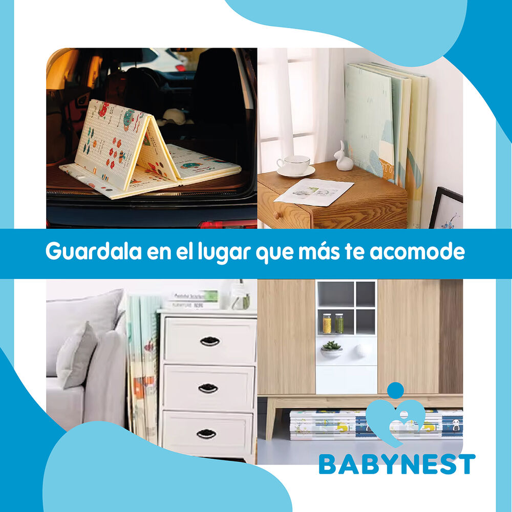 Alfombra Antigolpes Bebe Plegable Babynest 180x190x1 Jirafa image number 7.0