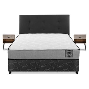 Cama Americana Flex Star / 2 Plazas / Base Normal + Set De Maderas