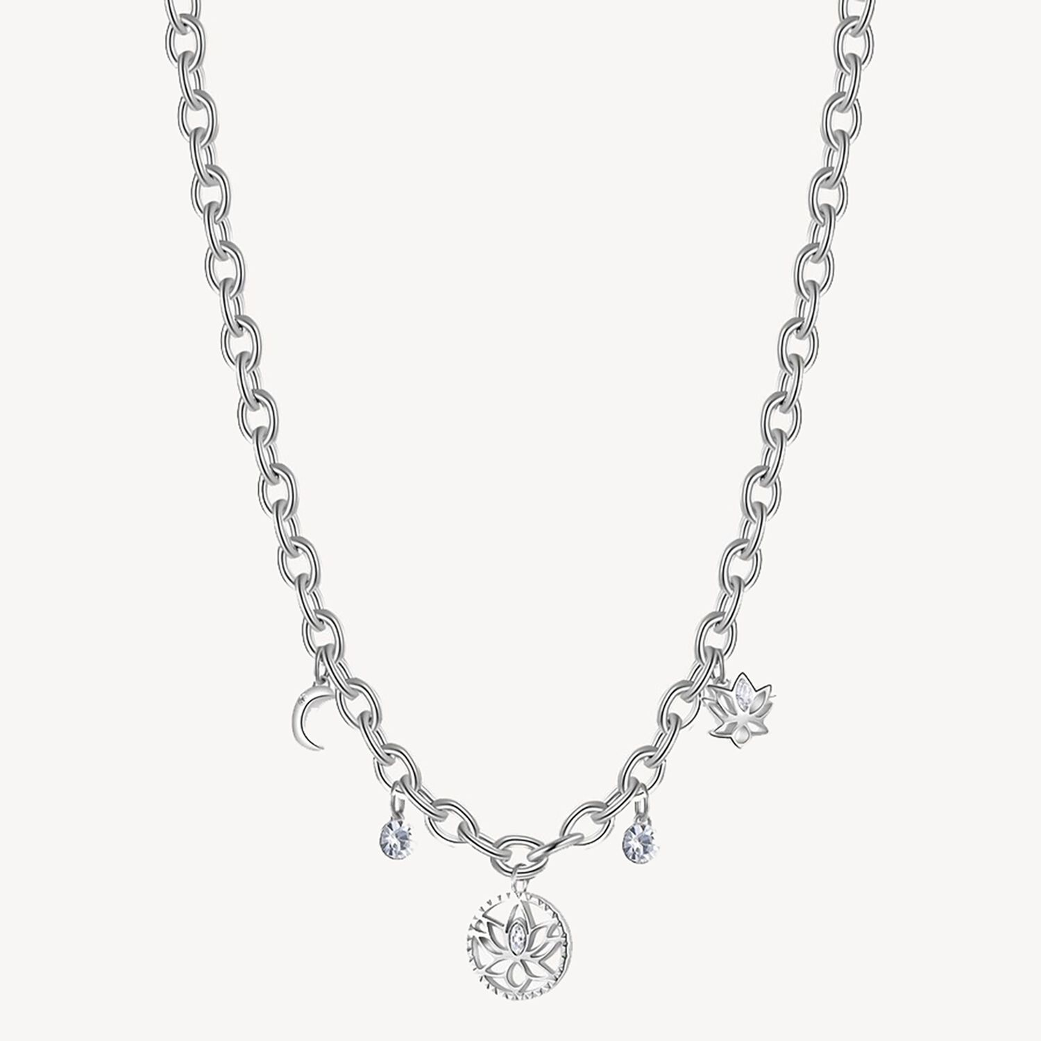 Collar Brosway Bhkn071 Plateado Mujer image number 0.0
