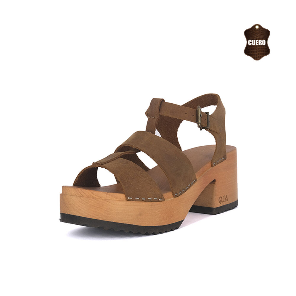 Sandalia Plataforma Madera Lily Caramelo Alquimia image number 0.0