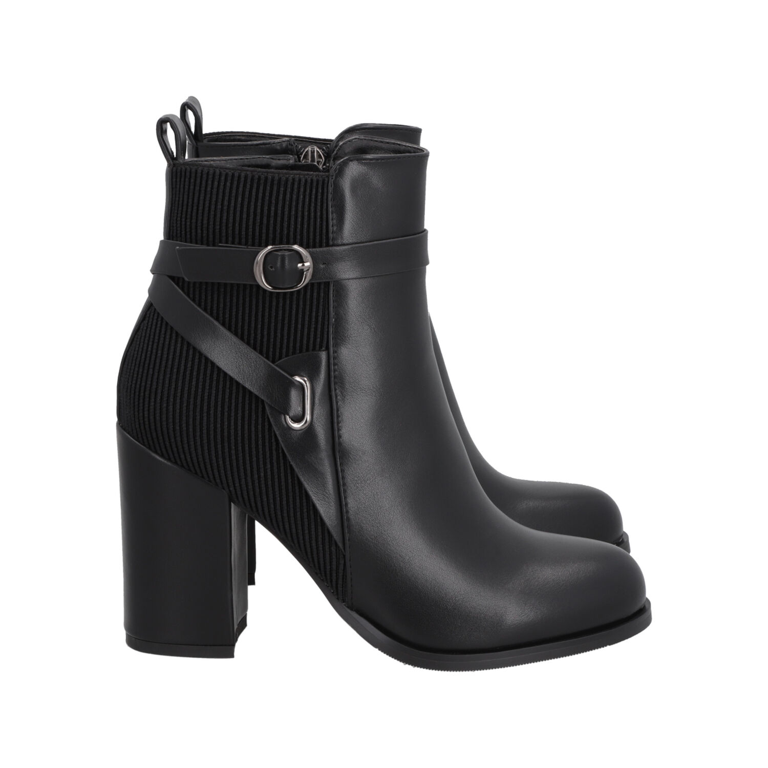 Botin Mujer Negro Taco Alto Serena Police image number 2.0