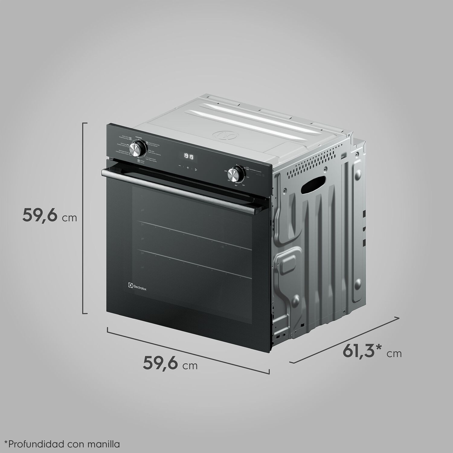 Horno Empotrable El&eacute;ctrico Electrolux 80 Litros Con Convecci&oacute;n, Perfectcook360 Y Negro (oe8eh) image number 3.0