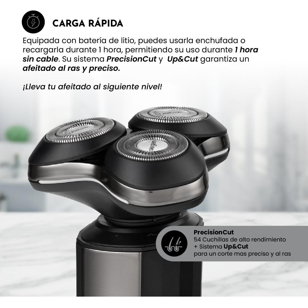 Máquina De Afeitar Siegen SG-7215 2 en 1 Uso Húmedo/Seco y Carga Rápida image number 5.0