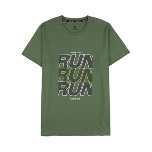 Polera Deportiva Estampada Manga Corta Cuello Redondo Hombre Wetland