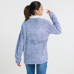 Polerón Regular Cuello Alto Medio Cierre Mujer Freedom