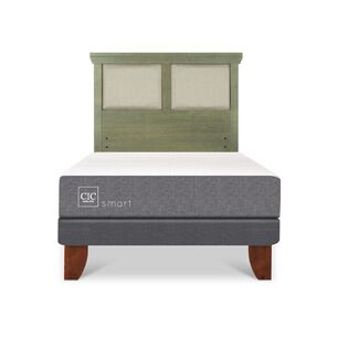 Cama Europea Cic Smart / 1 Plaza / Base Normal + Respaldo