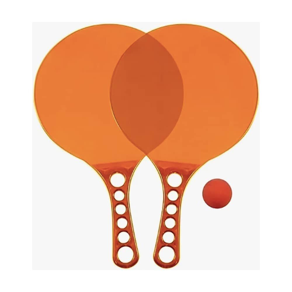 Paletas De Playa Acrilicas 2 Paletas + 1 Pelota + Estuche Naranja image number 0.0