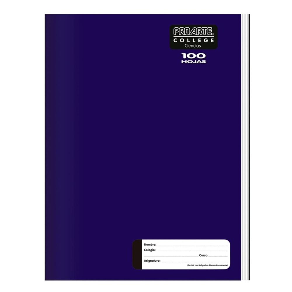 Pack X 4 Cuaderno College Liso Ciencias 100 Hojas Proarte image number 2.0
