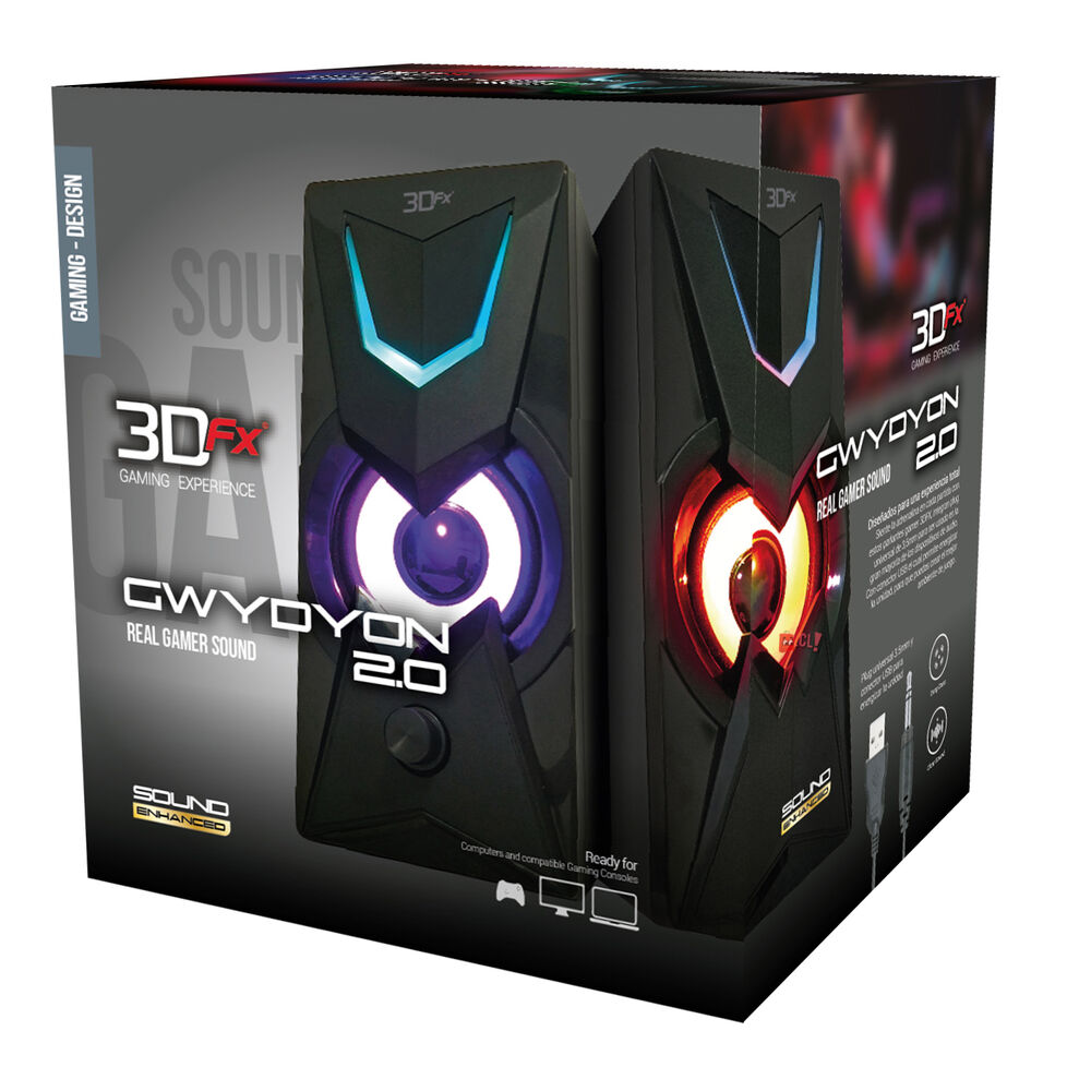 Parlante Pc Gamer Gwydyon Real Gamer Sound 10w - Ps image number 3.0