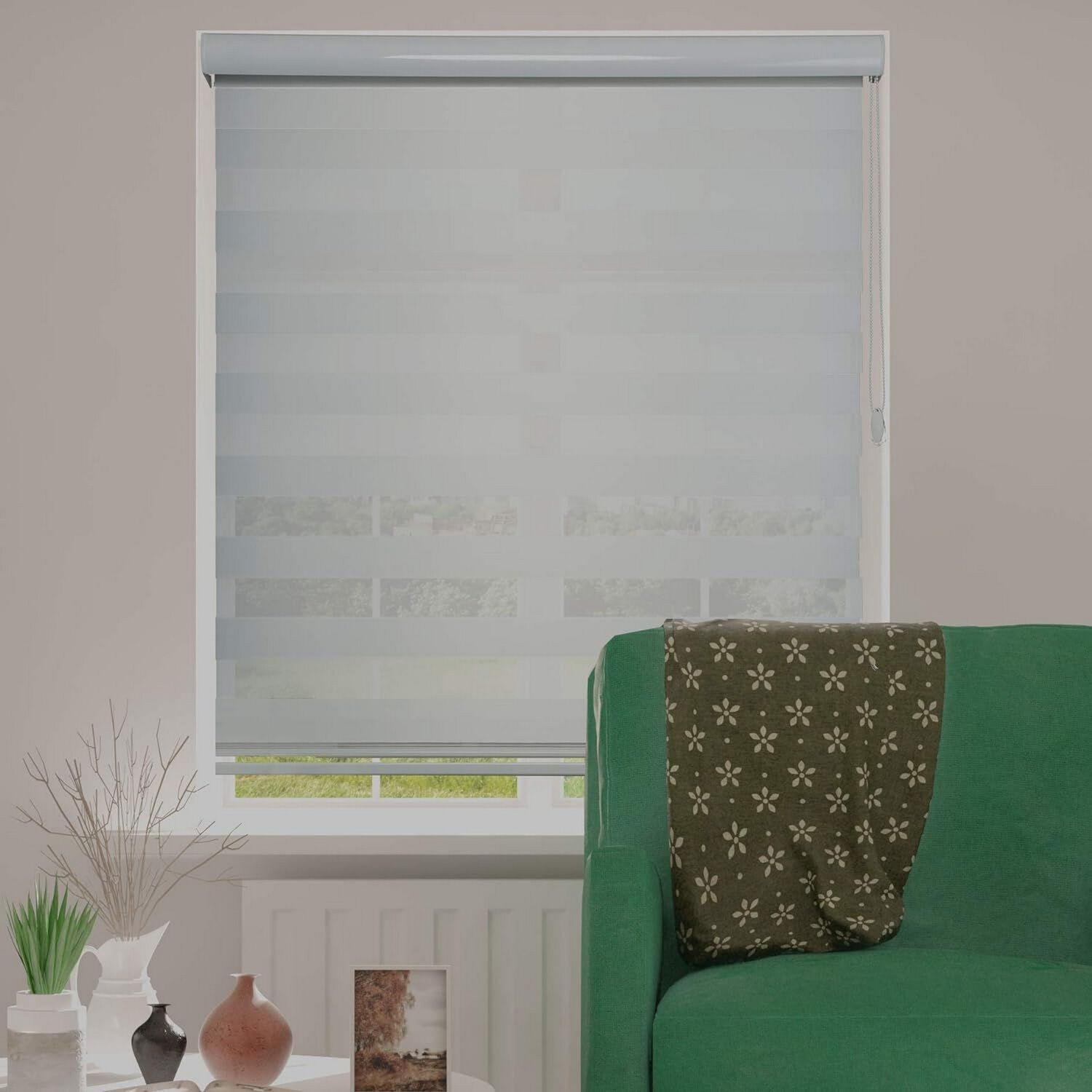 Cortina Roller Persiana D&uacute;o Blanca 160x220 Cm image number 4.0