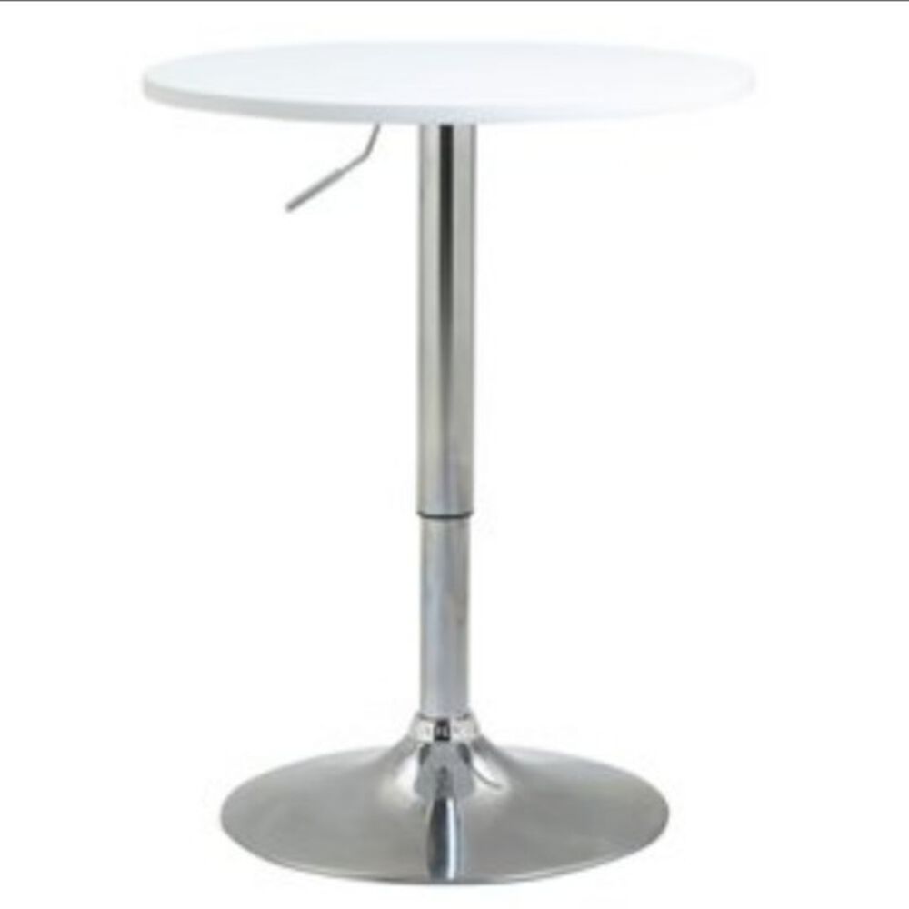 Mesa De Comedor Altura Regulable 60cm Di&aacute;metro Blanca image number 0.0
