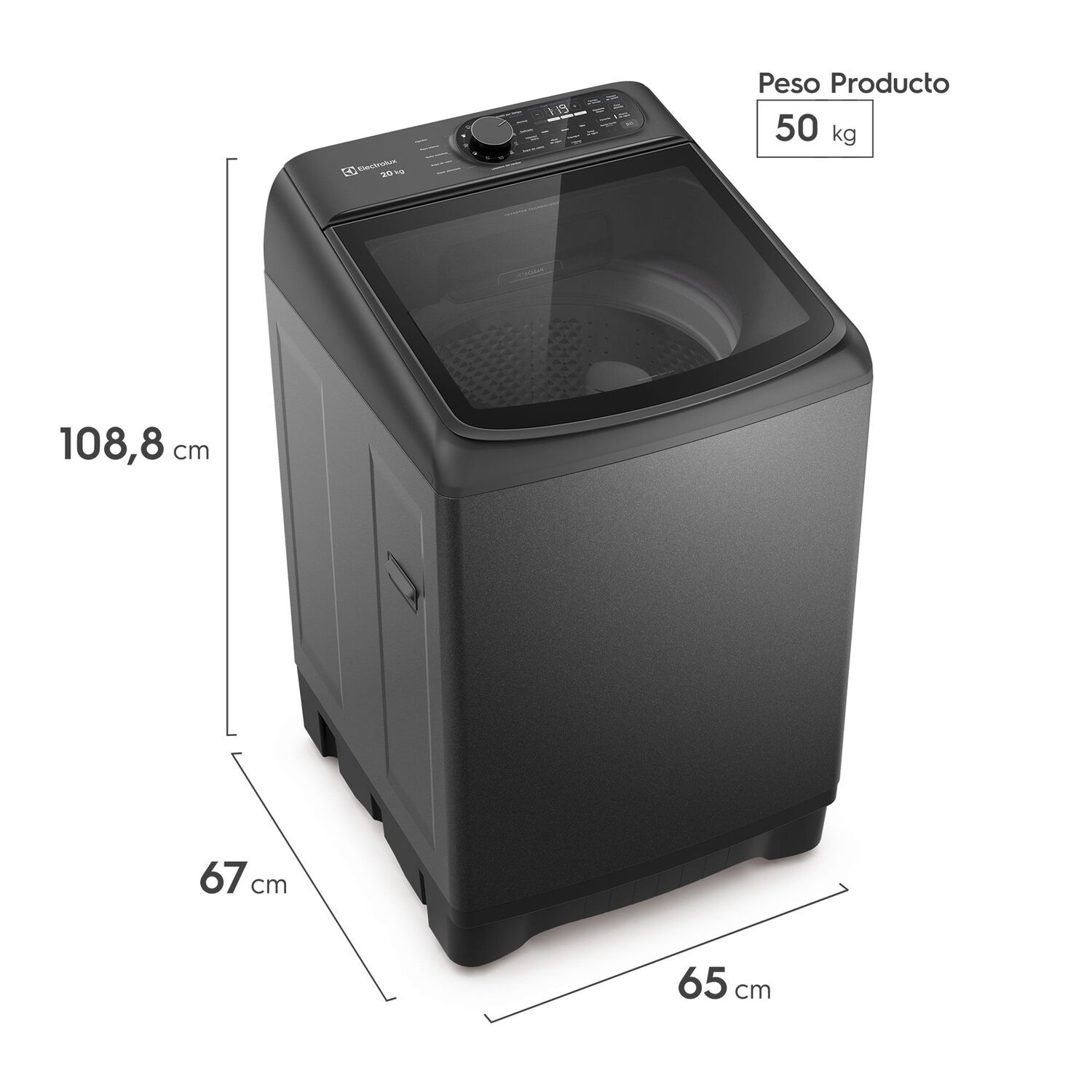 Lavadora Autom&aacute;tica 20kg Carga Superior Inverter Emtl20io Onix image number 2.0
