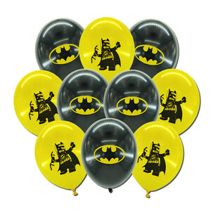 Set De 10 Globos Latex Diseños Infantiles Batman
