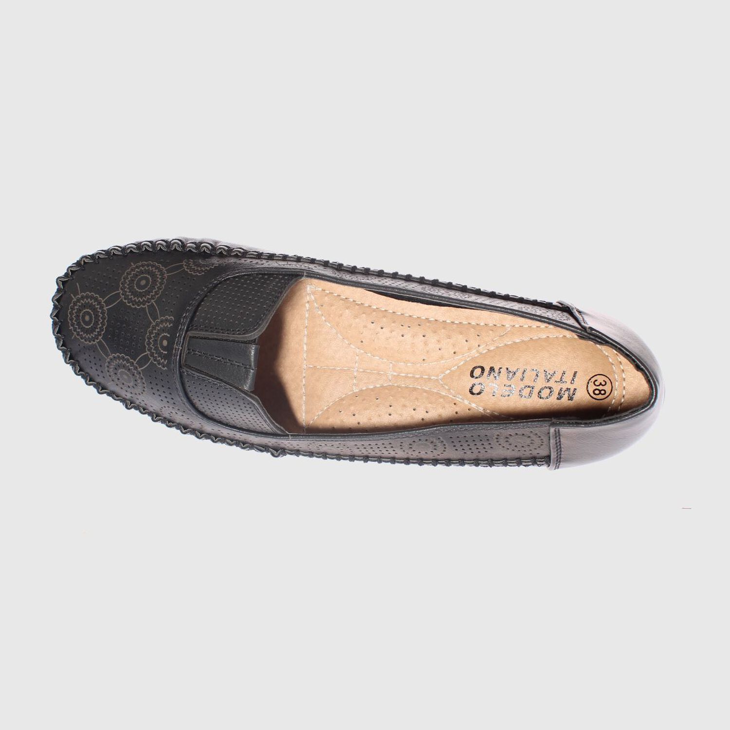 Mocas&iacute;n Negro Modelo Italiano Art. 5ask64244black image number 4.0
