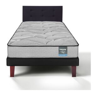 Cama Europea Flex Dream Dual / 1.5 Plazas / Base Normal + Respaldo